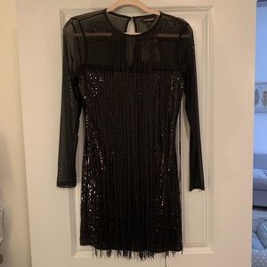 Black sequin mini dress.  New with tags.
